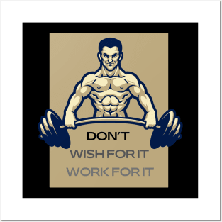 Motivation workout gym fitness buddy building Posters and Art